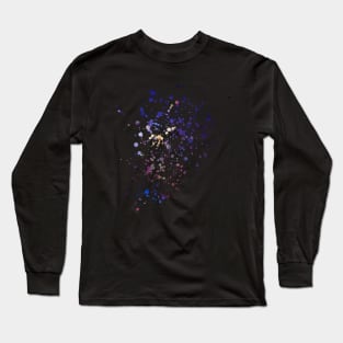 Nebula Paint Spatter Design Long Sleeve T-Shirt